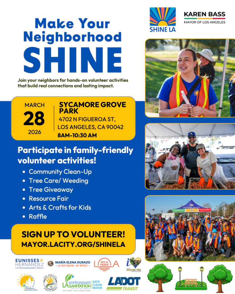 SHINE LA IN SYCAMORE GROVE PARK Flyer