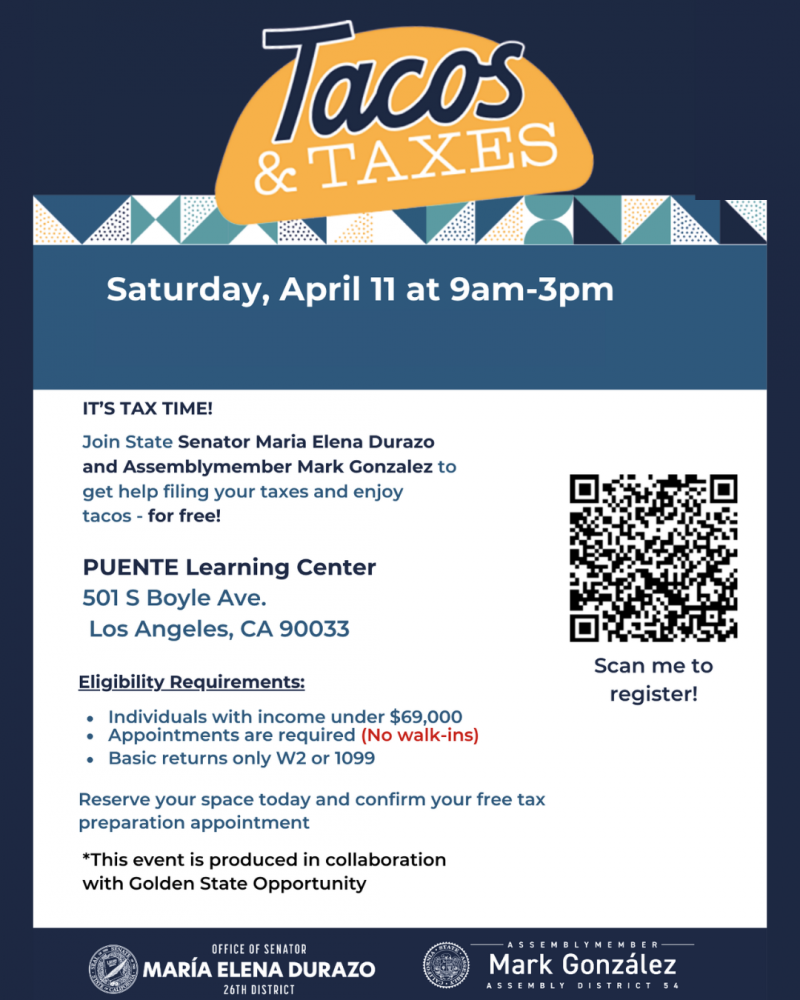 Tacos &amp; Taxes Flyers