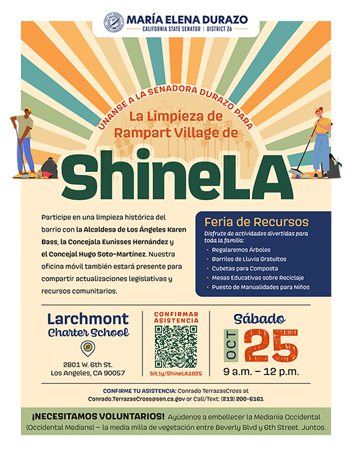 Rampart Village Cleanup Flyer Spanish