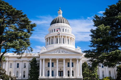 The West side of the Sacramento State Capitol